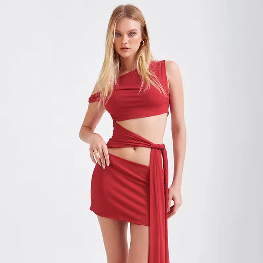 Abito Bodycon Scollo Obliquo Sera